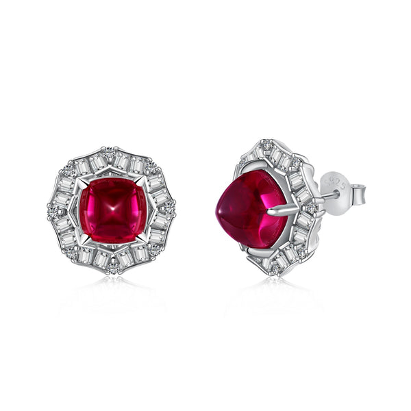 Royal Ruby Charm Earrings