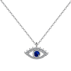 Sapphire Evil Eye Necklace