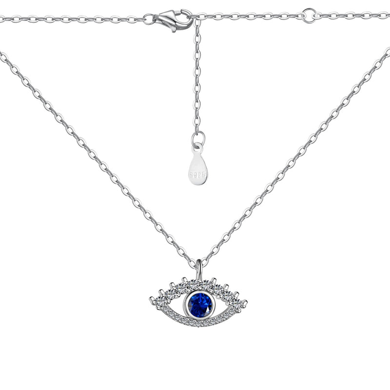 Sapphire Evil Eye Necklace