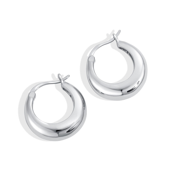 Golden Crescent Hoop Earrings