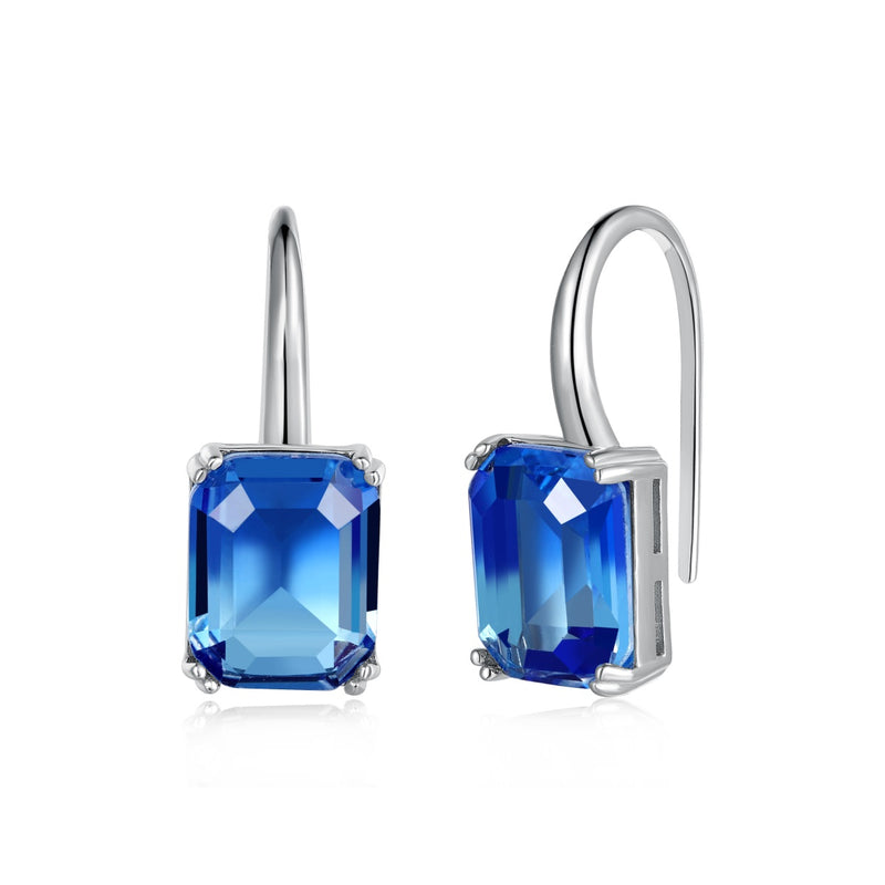 Sapphire Gleam Drop Earrings