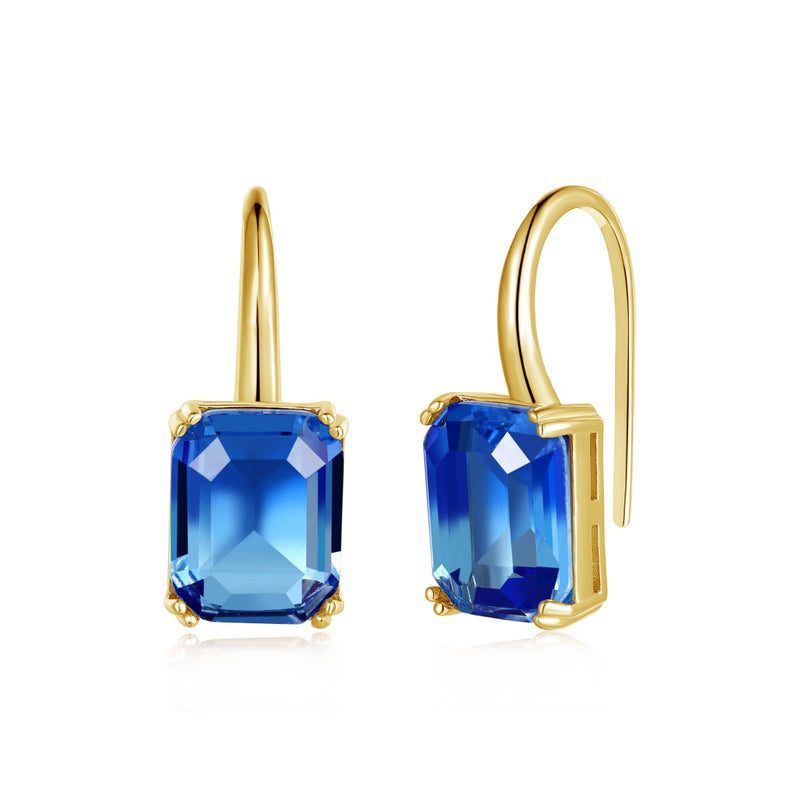 Sapphire Gleam Drop Earrings