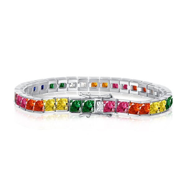 Radiant Rainbow Square Bracelet