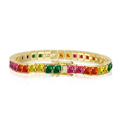 Radiant Rainbow Square Bracelet