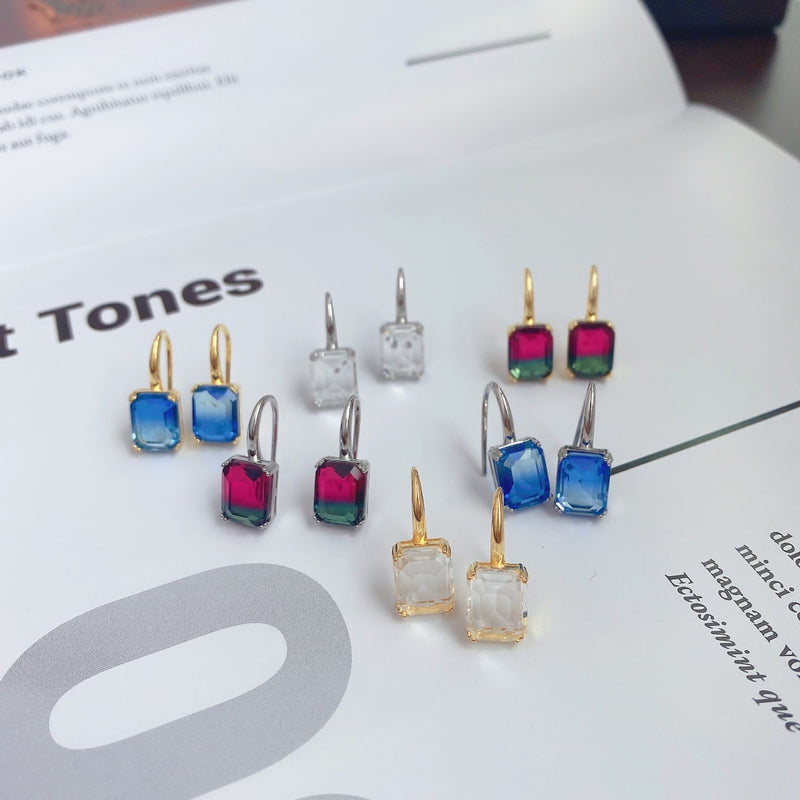 Sapphire Gleam Drop Earrings