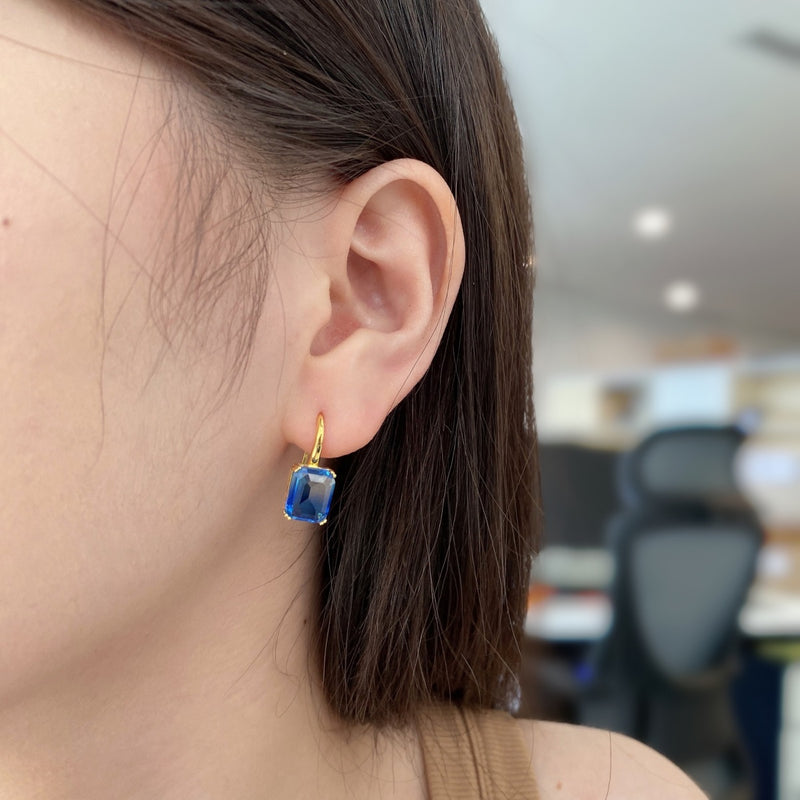 Sapphire Gleam Drop Earrings