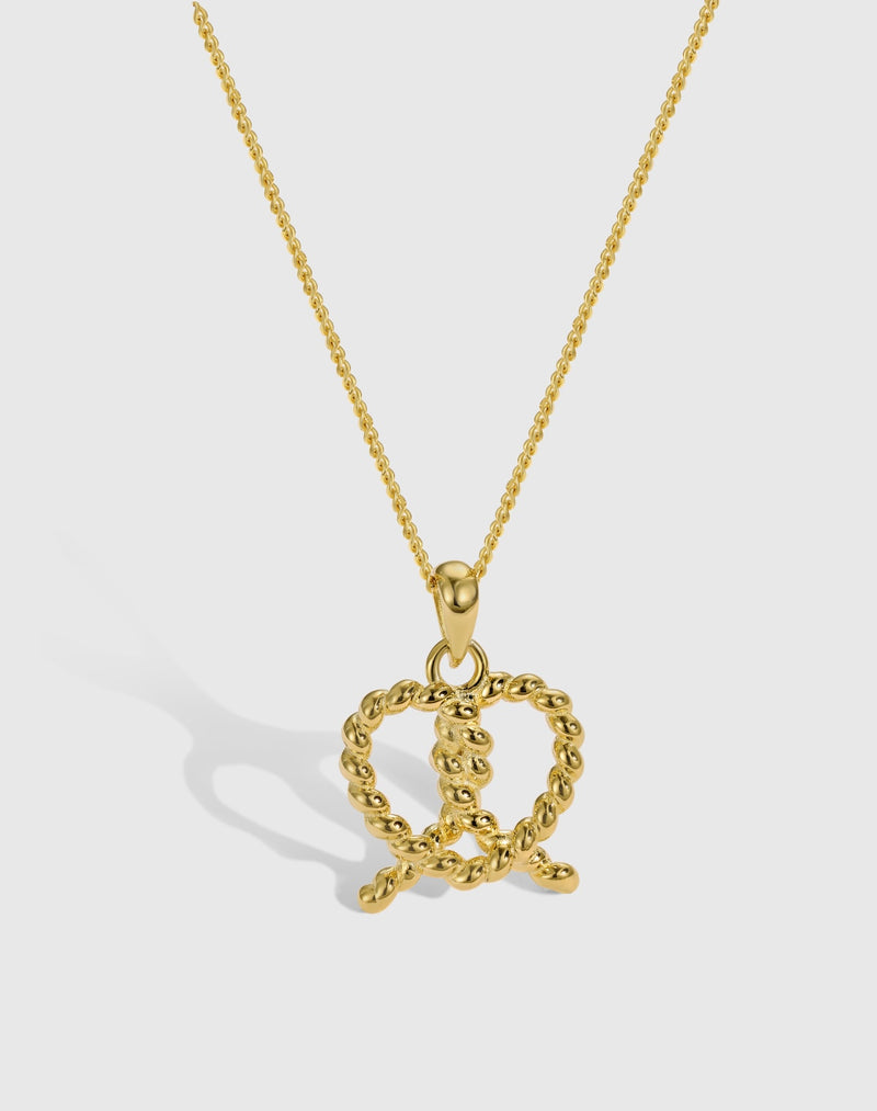 Golden Twisted Heart Necklace