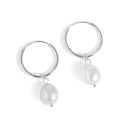 Classic Pearl Hoop Earrings