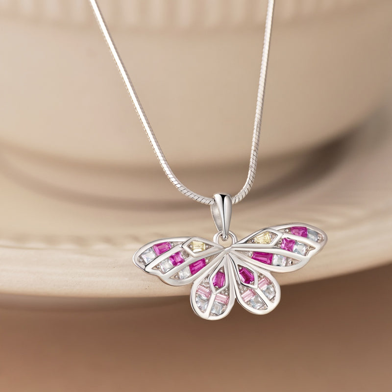 Vibrant Butterfly Necklace