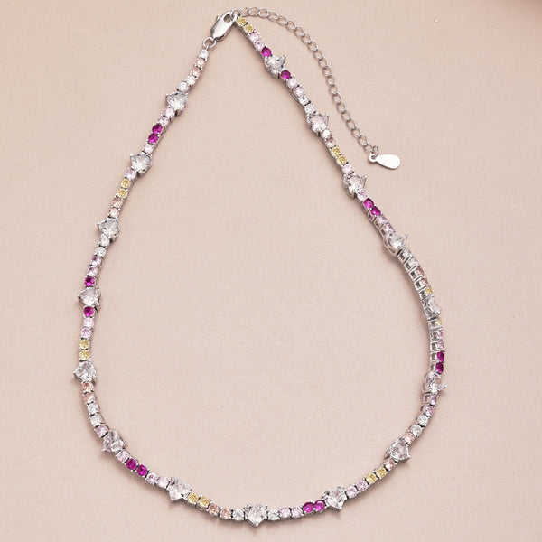 Rainbow Heart Elegance Necklace