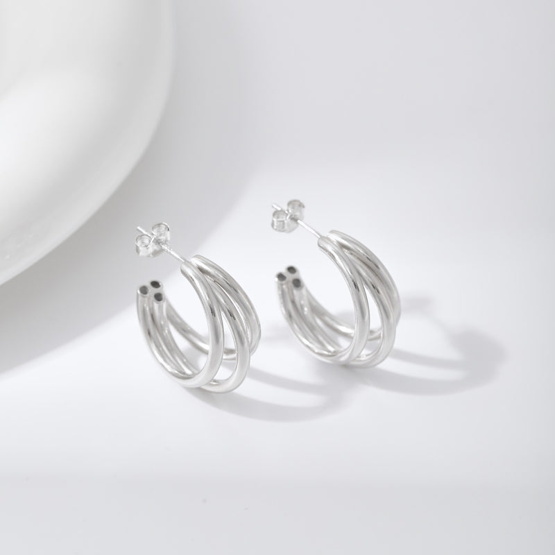 Triple Flow Hoop Earrings