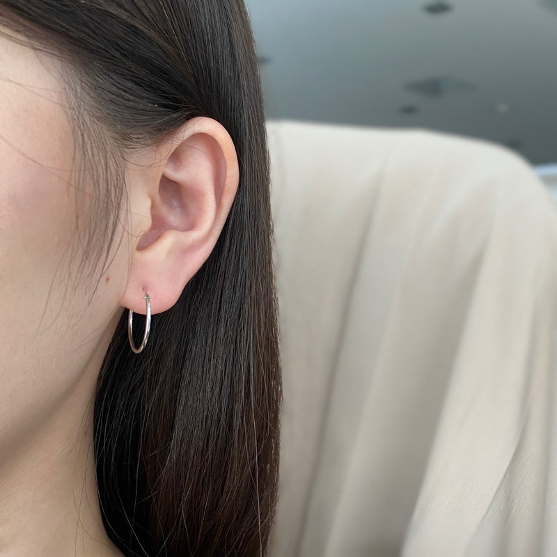 Minimalist Silver Hoop Earrings