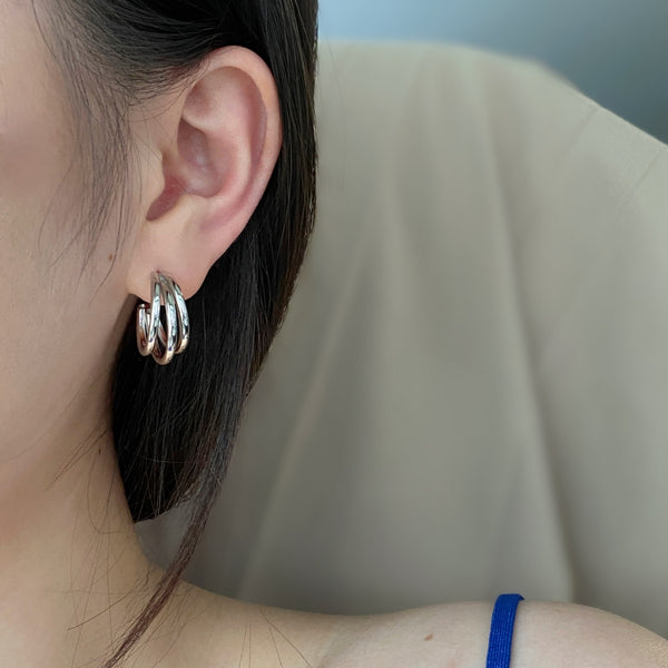 Triple Flow Hoop Earrings