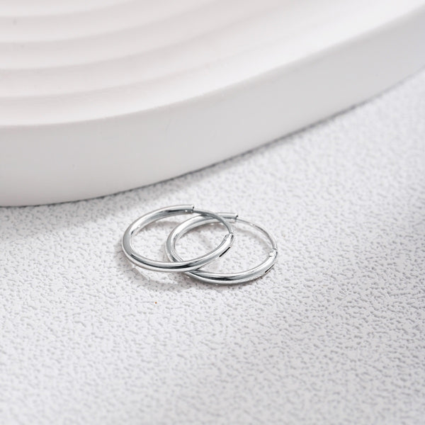 Minimalist Silver Hoop Earrings