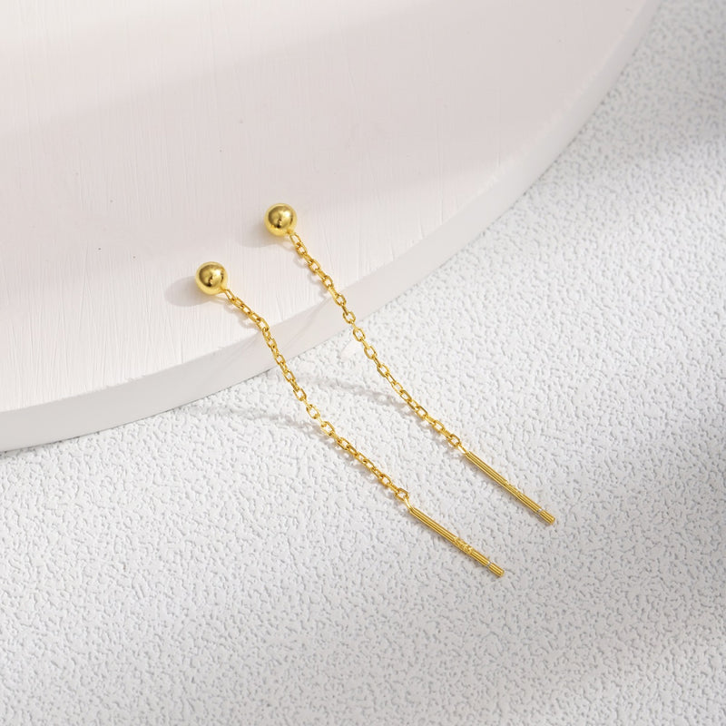 Golden Chain Drop Earrings