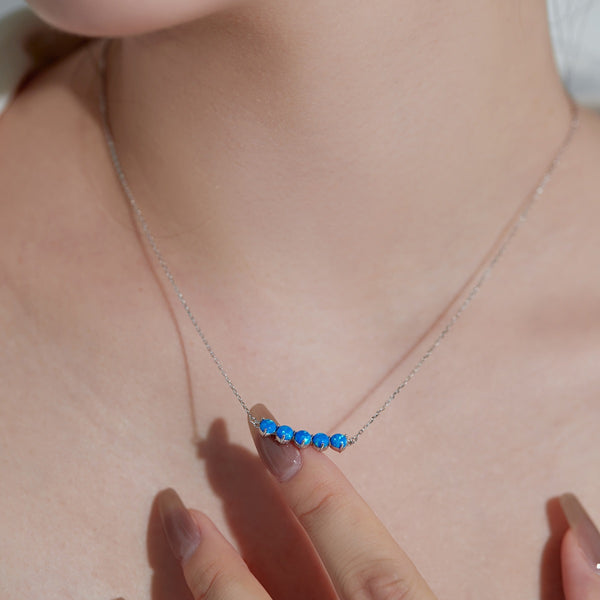 Blue Ocean Horizon Necklace