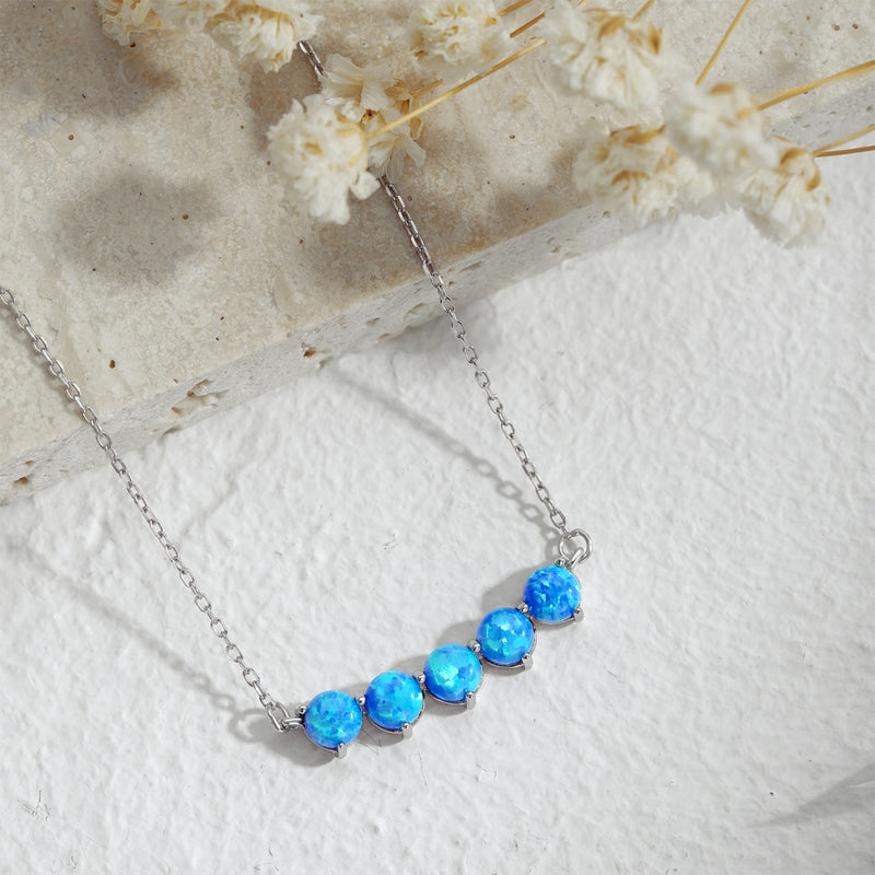 Blue Ocean Horizon Necklace