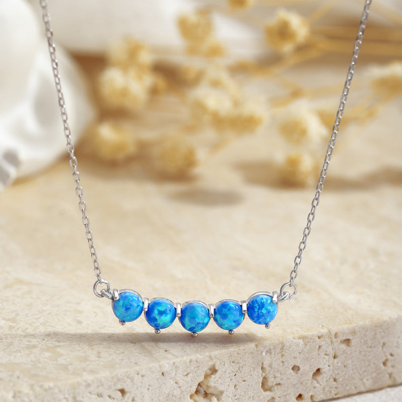 Blue Ocean Horizon Necklace