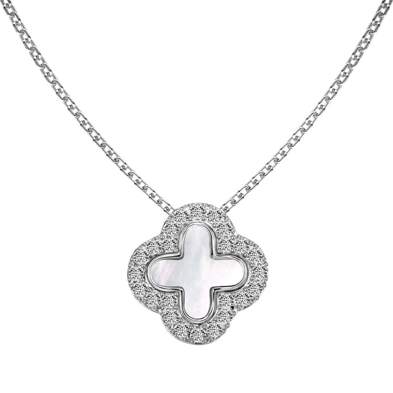 Opalescent Cross Charm Necklace