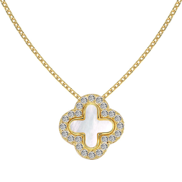 Opalescent Cross Charm Necklace