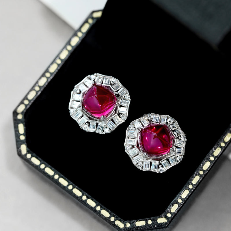 Royal Ruby Charm Earrings