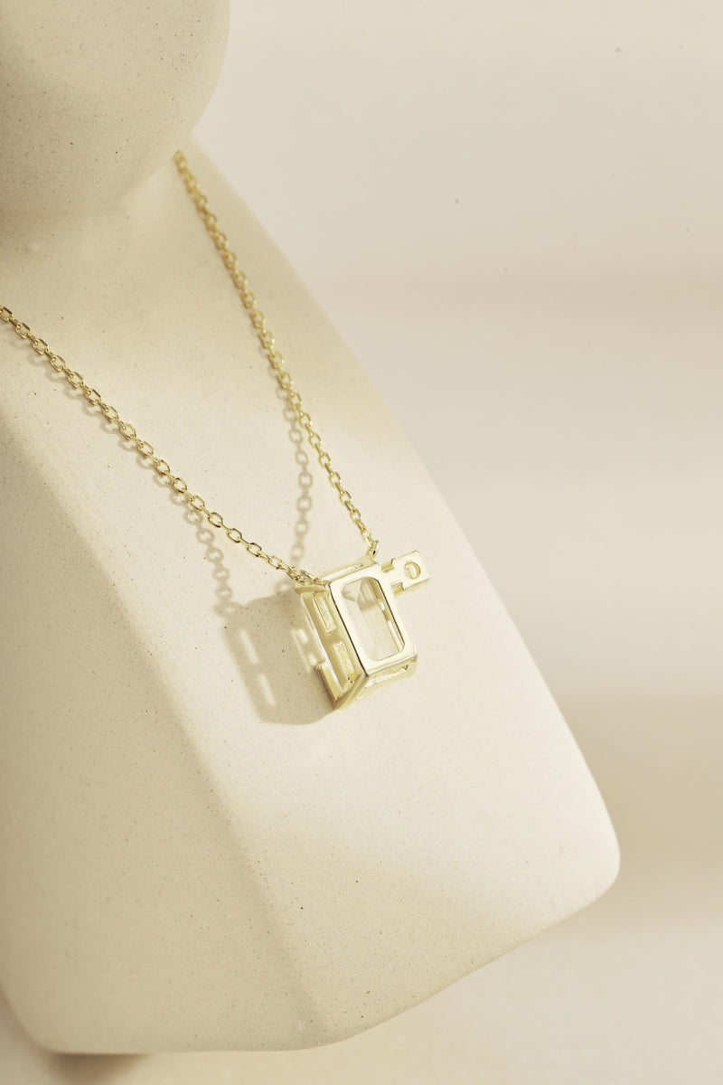 Initial Elegance Necklace (J)