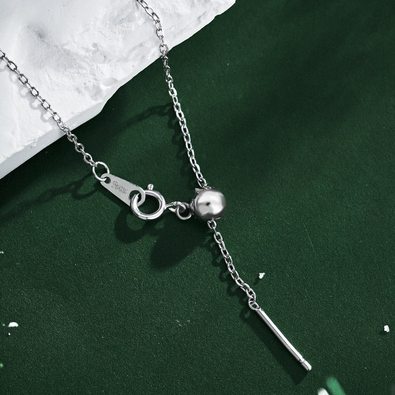 Silver Sleek Drop Necklace