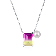 Radiant Pearl Prism Necklace