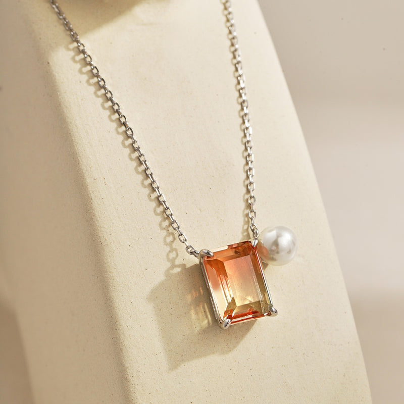 Radiant Pearl Prism Necklace