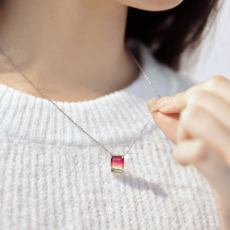 Radiant Pearl Prism Necklace