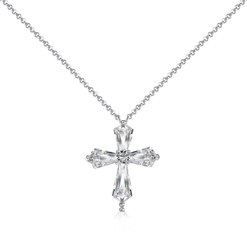 Celestial Radiance Cross Necklace