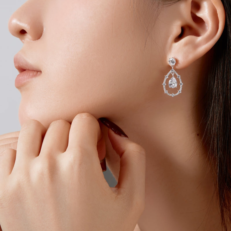 Teardrop Zircon Elegance Earrings