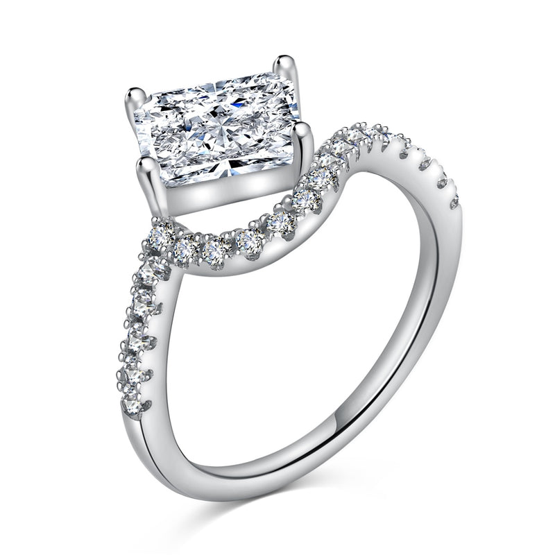 Radiant Twist Solitaire Ring