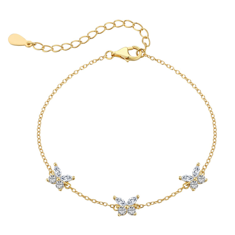 Golden Butterfly Zircon Bracelet