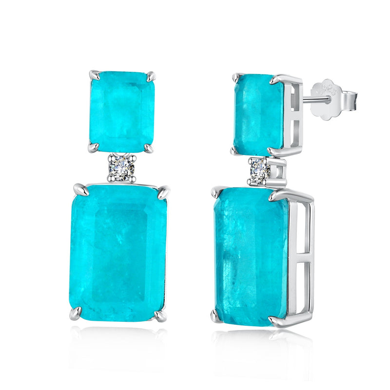 Oceanic Elegance Paraiba Blue Earrings