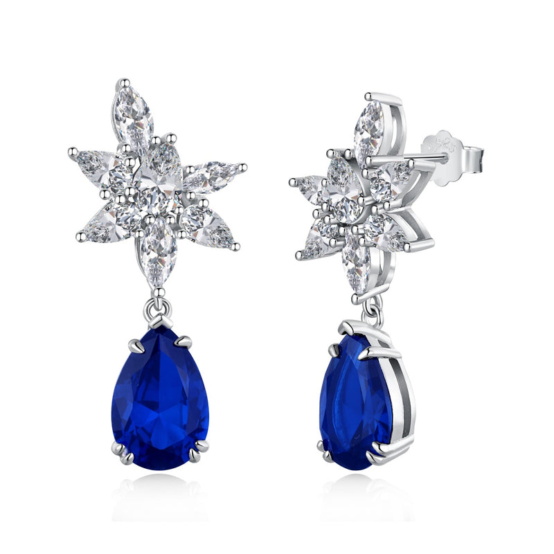 Royal Sapphire Drop Earrings