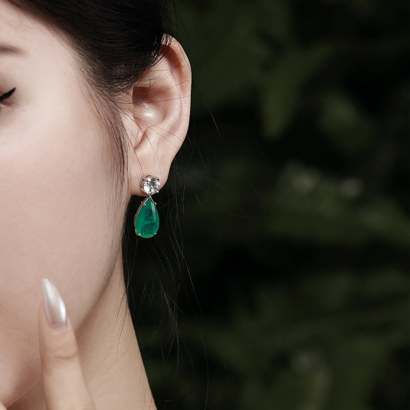 Verdant Elegance Drop Earrings