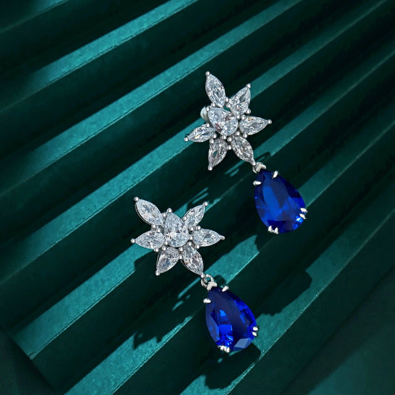 Royal Sapphire Drop Earrings