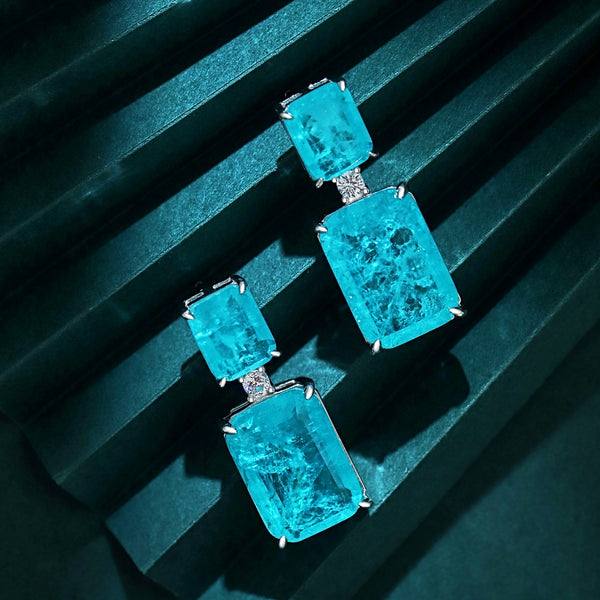 Oceanic Elegance Paraiba Blue Earrings