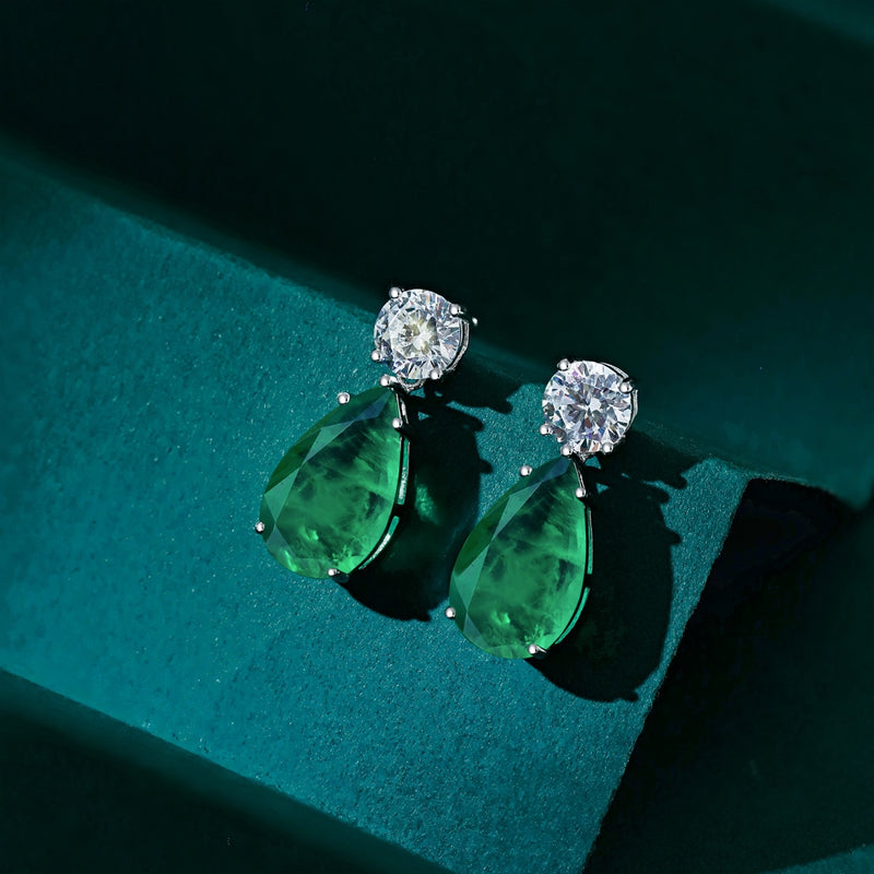 Verdant Elegance Drop Earrings