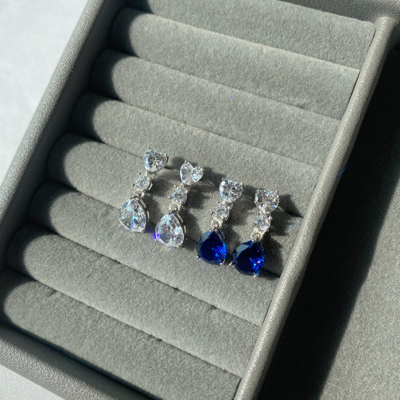 Royal Blue Tear Drop Earrings