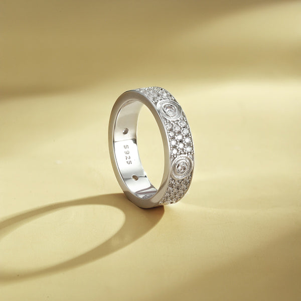 Radiant Pavé Circle Ring