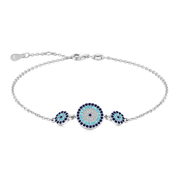 Triple Sapphire Halo Bracelet