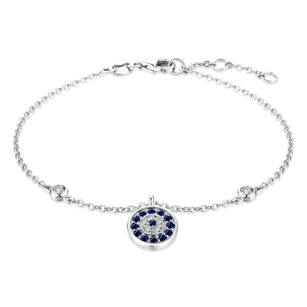 Sapphire Halo Charm Bracelet