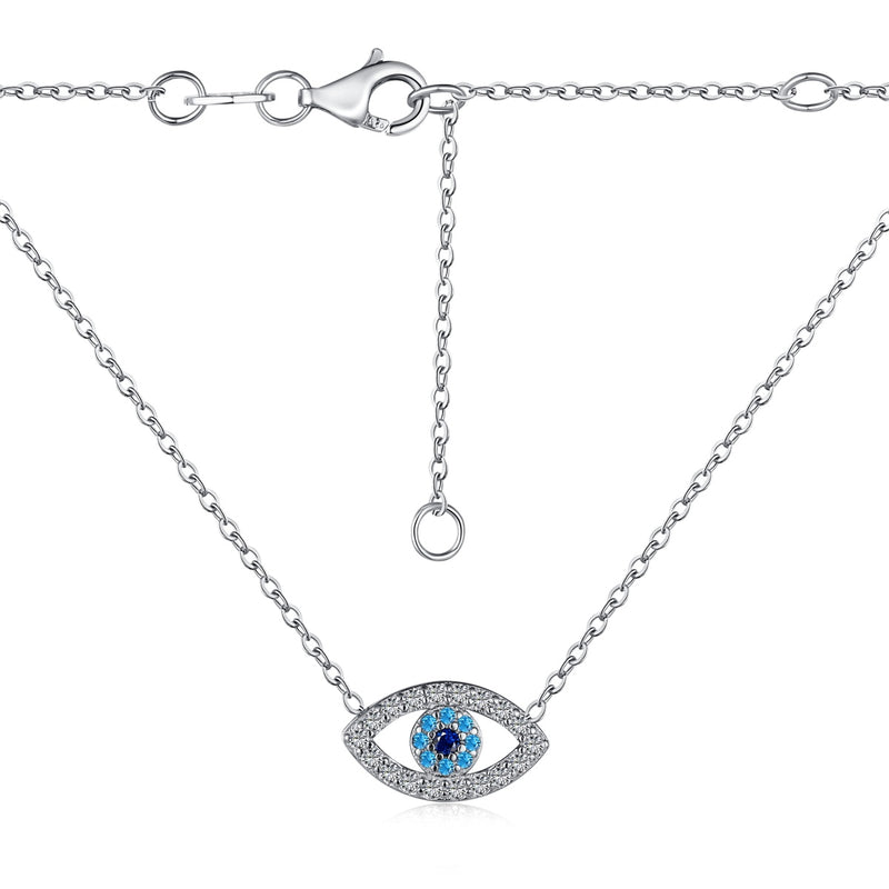 Blue Iris Eye Necklace