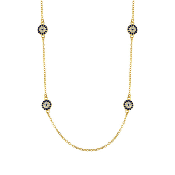 Golden Sapphire Orbit Necklace