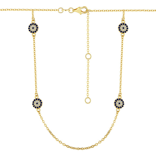 Golden Sapphire Orbit Necklace