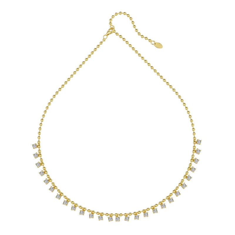 Golden Beaded Elegance Necklace