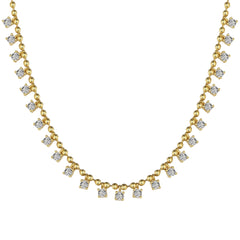 Golden Beaded Elegance Necklace