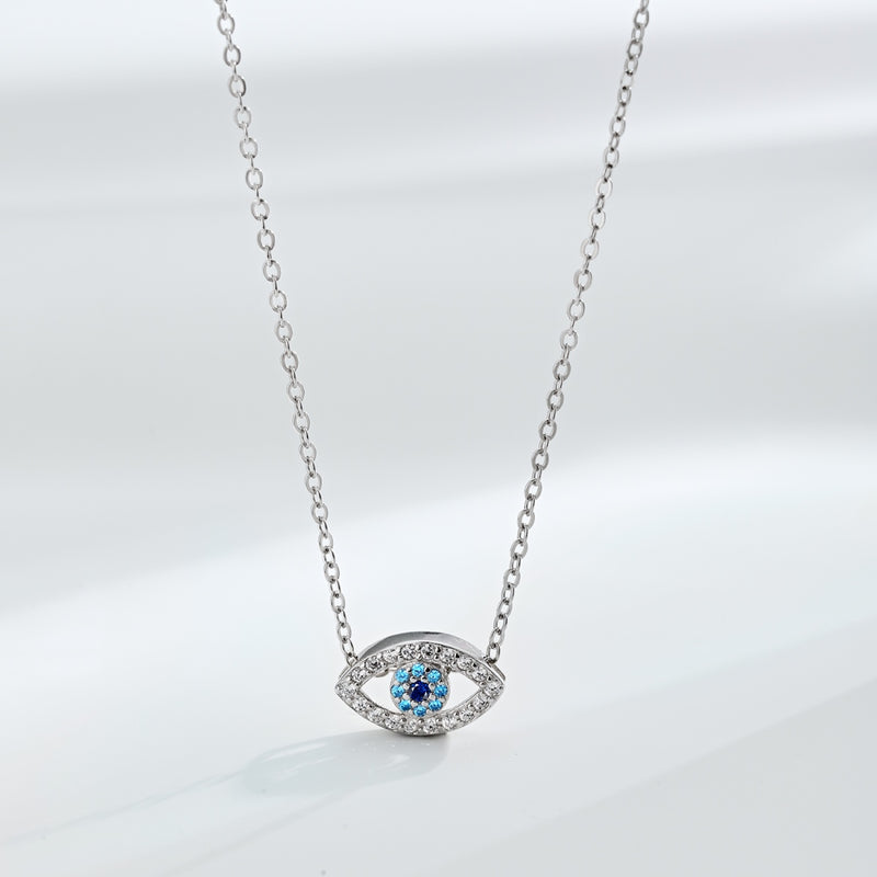 Blue Iris Eye Necklace